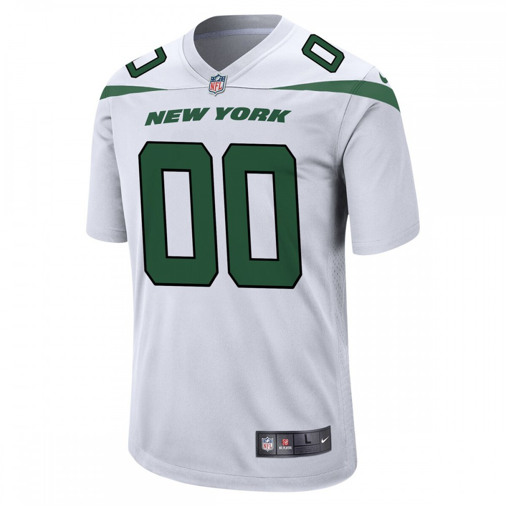 New York Jets Nike Custom Game Jersey - White-GridironStore